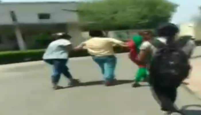 Watch: Girl students beat up professor in Patiala for sending obscene messages