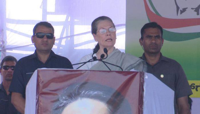 Sonia Gandhi goes all guns blazing against PM Modi, says his oratory cannot fill empty stomachs