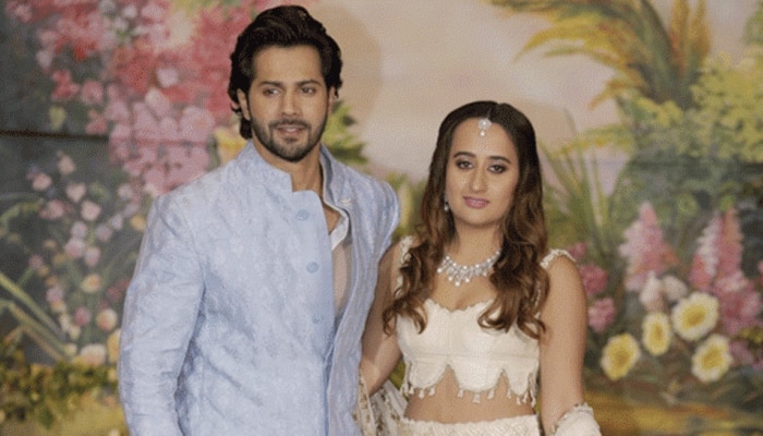 Varun Dhawan attends Sonam Kapoor - Anand Ahuja's wedding reception with ladylove Natasha Dalal in tow