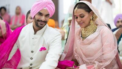 Neha Dhupia marries Angad Bedi, shares adorable pic on Twitter