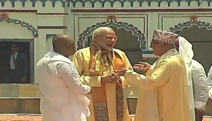 PM Narendra Modi offers prayers at Janaki temple in Nepal, flags off bus service from Sita&#039;s birthplace Janakpur to Ayodhya