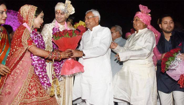 Tej Pratap ties knot with Aishwarya Rai, Nitish Kumar attends wedding