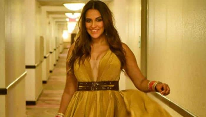 Neha Dhupia flaunts her chooda with a designer gown and she looks uber classy—Pics inside