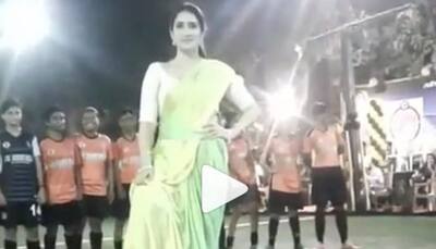 Zaheer Khan's better half Sagarika Ghatge plays football in saree, video goes viral-Watch