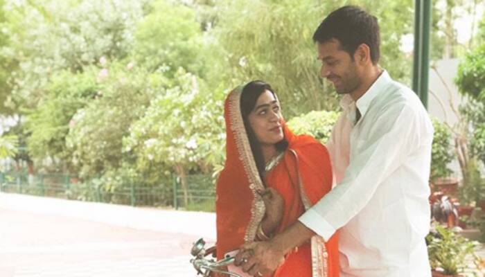 Love in the air: Tej Pratap Yadav takes Aishwarya Rai on a bicycle ride