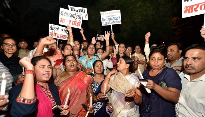 BJP leader walks barefoot demanding CBI probe in Kathua gangrape case