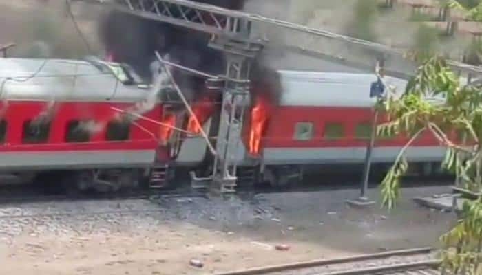 Andhra Pradesh AC Superfast Express train catches fire near Gwalior, no casualties
