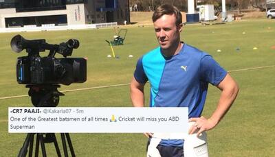South African explosive batsman AB de Villiers announces retirement from international cricket, Twitter sobs