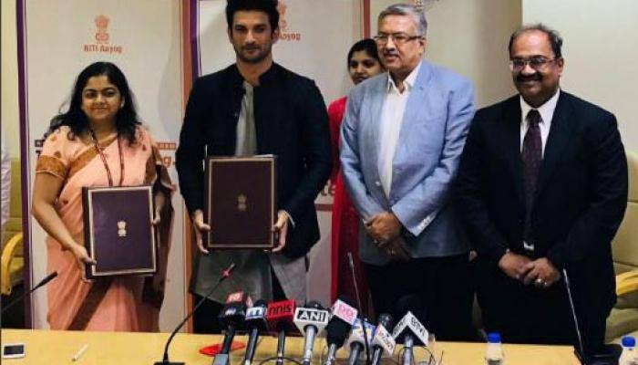 I am delighted to associate with NITI Aayog, will contribute to my fullest: Sushant Singh Rajput