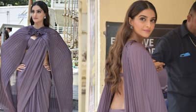 Sonam Kapoor's stylish cape saree at 'Sanju' trailer launch won our hearts! Pics