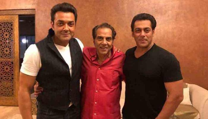 Salman Khan shares photo with Dharmendra, Bobby Deol with hilarious 'Race 3' meme zinger
