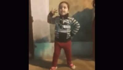 Little girl dancing to Sapna Choudhary's popular dance song Teri Aakhya Ka Yo Kajal is the cutest thing you will watch today