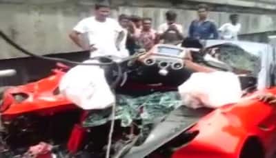 Ferrari sportscar crashes on Kolkata flyover, driver dead