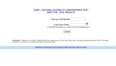 CBSE NEET UG Result 2018 declared at Cbseresults.nic.in: Steps to check results
