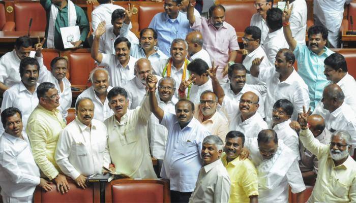 Karnataka cabinet expansion: 25 ministers join HD Kumaraswamy government; 14 from Congress, 9 from JDS Karnataka cabinet expansion: 25 ministers join HD Kumaraswamy government; 14 from Congress, 9 from JDS