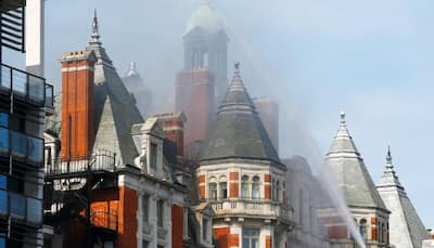 Massive fire engulfs London's Mandarin Oriental hotel, over 100 firefighters rushed