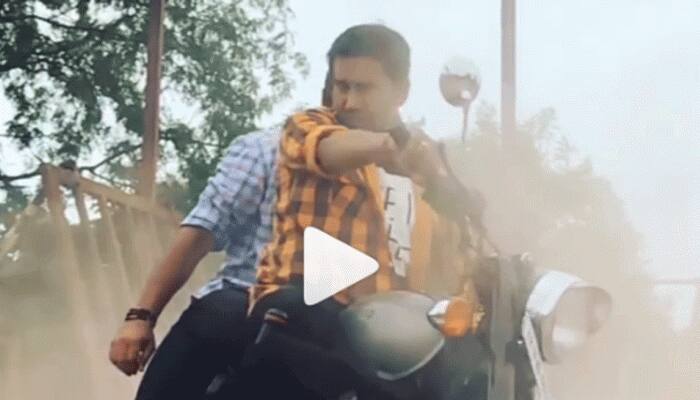 Dinesh Lal Yadav vrooms away on a bullet to announce his next - Watch video