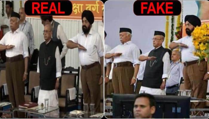 RSS unites with Congress, condemns fake images of Pranab Mukherjee at Sangh HQ