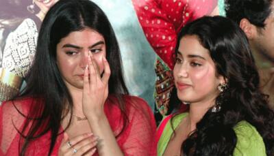 Khushi Kapoor moved to tears at sister Janhvi Kapoor's debut movie Dhadak trailer launch - See pics