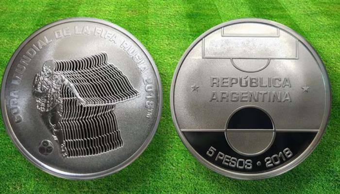 Argentina presents commemorative World Cup coin