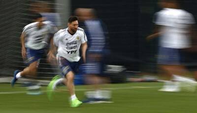 Lionel Messi the star attraction as Ever Banega trains apart
