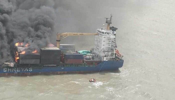 Coast Guard saves 11 crew members after merchant vessel SSL Kolkata catches fire, rescue ops underway