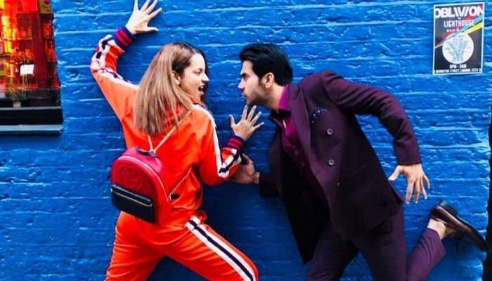 Kangana Ranaut-Rajkummar Rao get quirky for poster shoot—Pic proof