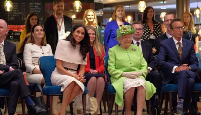 Duchess Meghan makes first joint appearance with queen