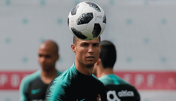 Cristiano Ronaldo joins training session ahead of Morocco clash