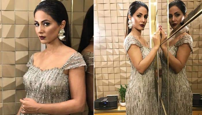 Bigg Boss 11 finalist Hina Khan looks smouldering in a shining gown and we can&#039;t take our eyes off! Pics