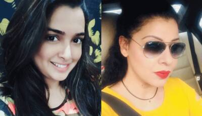 When Bhojpuri star Amrapali Dubey planted a kiss on Sambhavna Seth's cheek