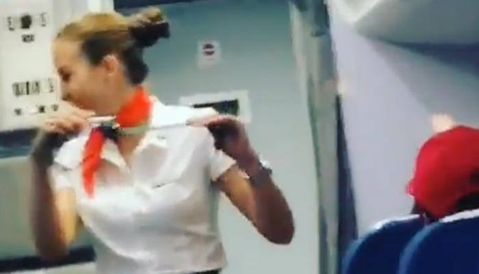 FIFA World Cup 2018: Air hostess left blushing as Brazilian fans cheer in-flight safety demonstration