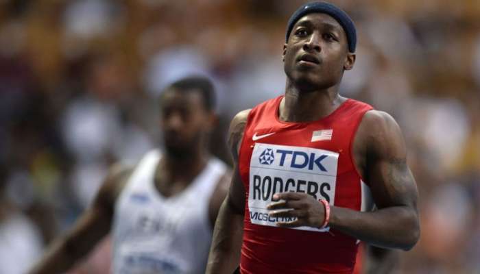 Athletics: Mike Rodgers speeds to year&#039;s fastest 100 metres