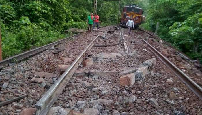 Goods train wagons fall off bridge after Naxals uproot tracks