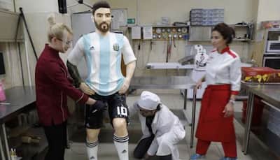 Moscow confectioners build life-size chocolate Lionel Messi for his birthday