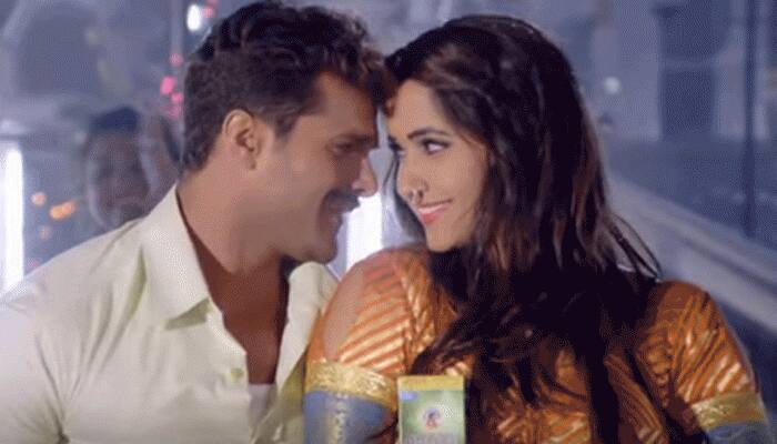 Khesari Lal Yadav and Kajal Raghwani's new song Navratan Tel Lagvla Se song will drive away your Monday Blues- Watch