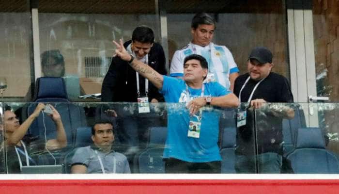 FIFA World Cup 2018: Diego Maradona shows fans the finger during Argentina vs Nigeria clash