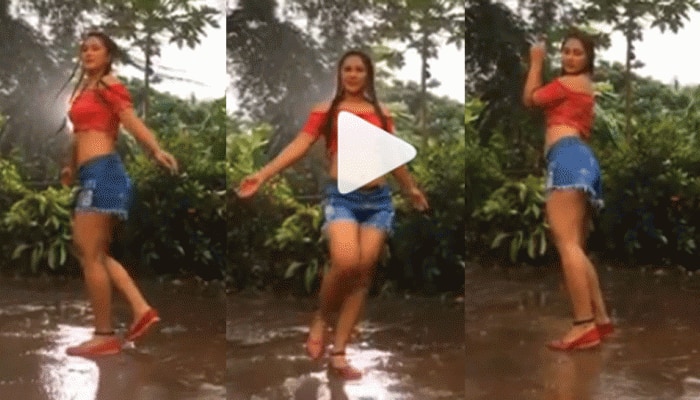 Bhojpuri siren Priyanka aka Gargi Pandit sets internet on fire with her sensual rain dance -Watch
