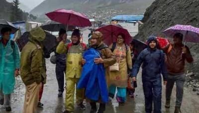 Amarnath Yatra resumes from both routes after being briefly suspended due to heavy rains