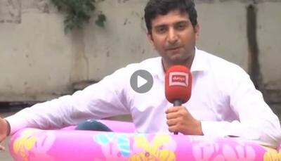 This Journalist reporting from a kid's pool has left the internet in splits—Watch 