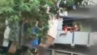 Caught on camera: Murder accused thrown off a balcony in Bihar, 9 held