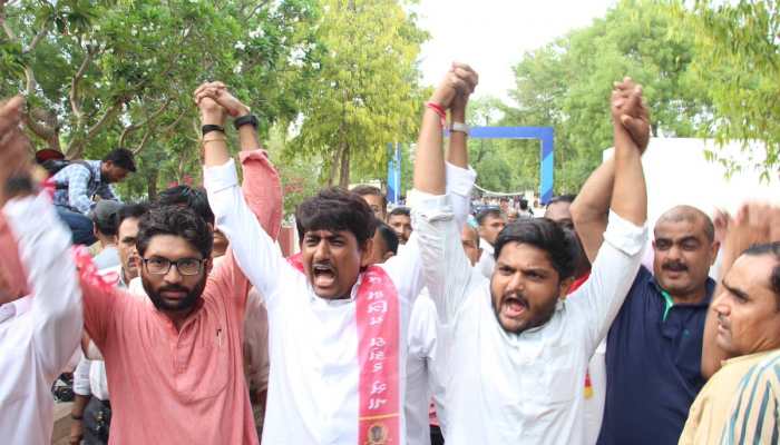 Hardik Patel, Jignesh Mevani and Alpesh Thakor booked for raiding woman's home; trio blame liquor mafia Hardik Patel, Jignesh Mevani and Alpesh Thakor booked for raiding woman's home; trio blame liquor mafia