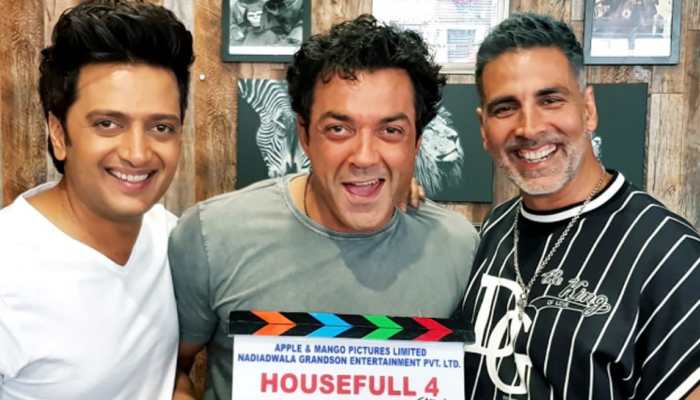 Akshay Kumar, Riteish Deshmukh and Bobby Deol begin &#039;Housefull 4&#039; shoot—Pic proof