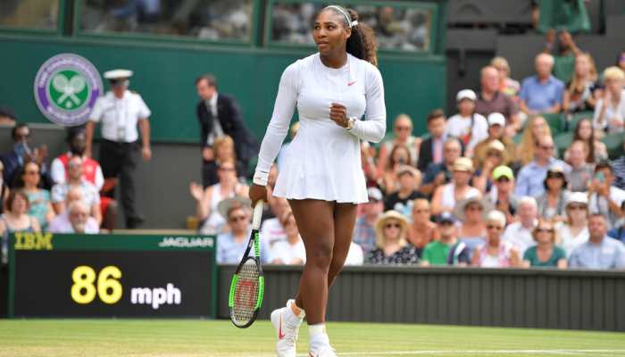 Serena Williams enter Wimbledon quarter-finals, beat Russia&#039;s Evgeniya Rodina 