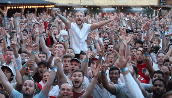 England fans mobilise in thousands for historical World Cup clash