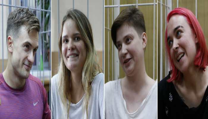 World Cup Pussy Riot pitch intruders jailed for 15 days