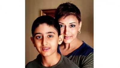 Sonali Bendre says son Ranveer is a source of positivity as she battles high-grade cancer-See pic 