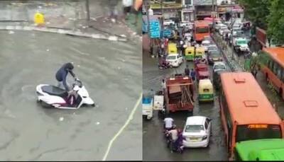Traffic crawls after heavy rain lashes Delhi