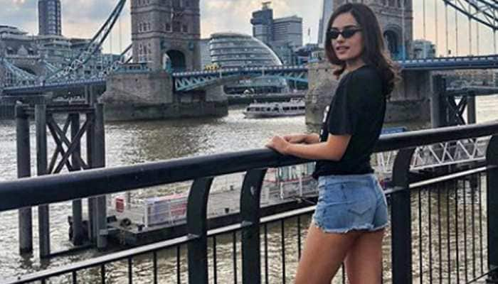 Manushi Chillar&#039;s holiday pic in denim shorts will drive away your Monday morning blues