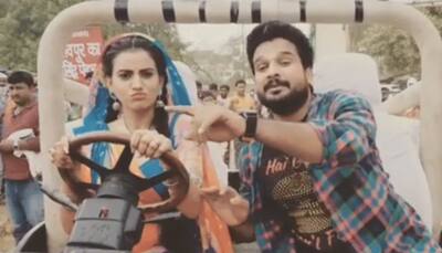 Akshara Singh reacts to rumoured link-up with Ritesh Pandey- Watch
